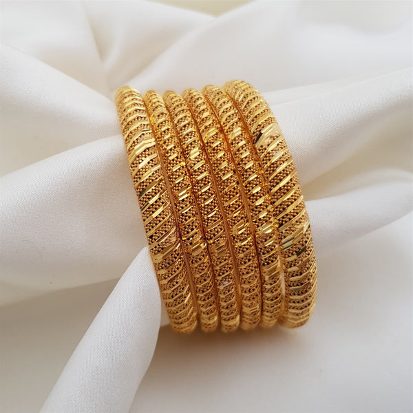 Enchanting Heritage Gold Plated Bangles