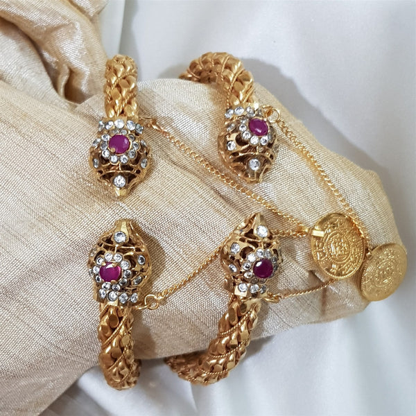 Regal Radiance Gold Tone Bangles