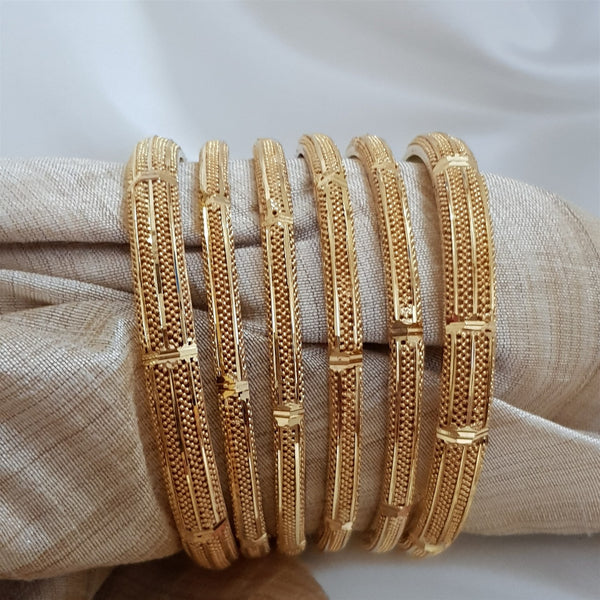 Timeless Opulence Gold Polished Bangles