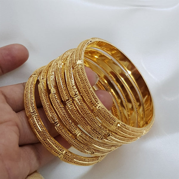 Timeless Opulence Gold Polished Bangles