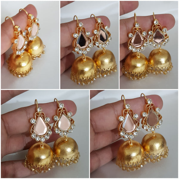 Light Pink Gold Plated Jhumkay