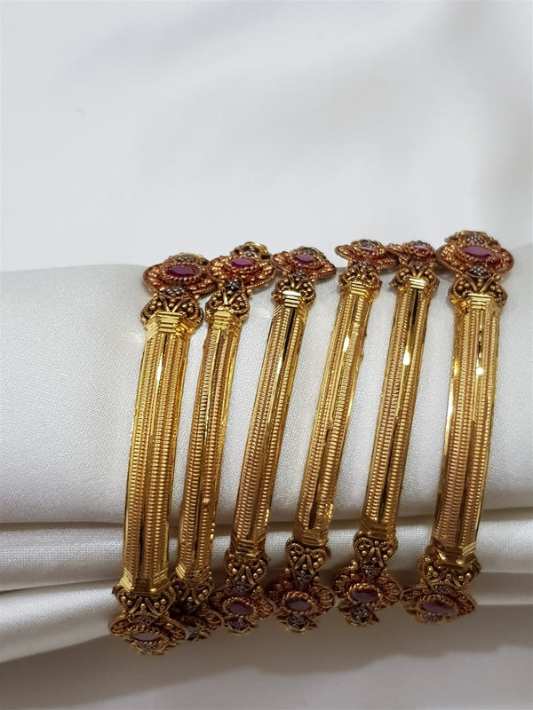 Mythic Luster Gold Polished Bangles