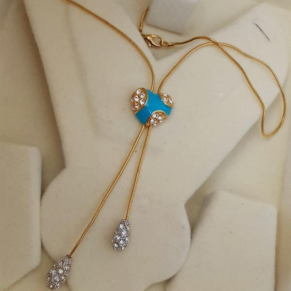 Turquoise Droplet Gold Plated Necklace