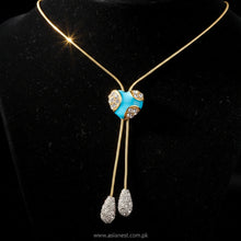 Turquoise Droplet Gold Plated Necklace