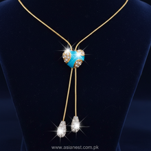 Turquoise Droplet Gold Plated Necklace