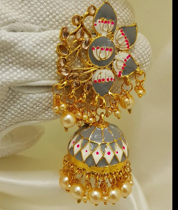 Gold Plated Meenakari Earrings