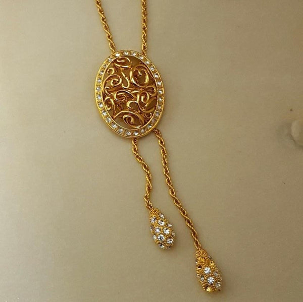 Graceful Gold Plated Chain Pendant 