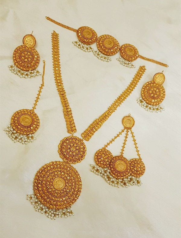 Sumptuous Gold Highlight Bridal Necklace Set