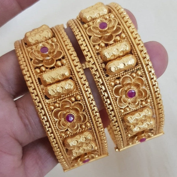 LavishMatte Twist Golden Rajwadi Kara