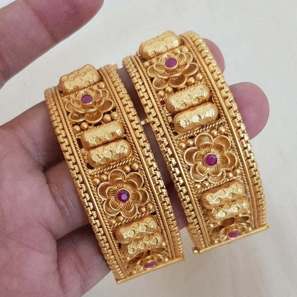 LavishMatte Twist Golden Rajwadi Kara