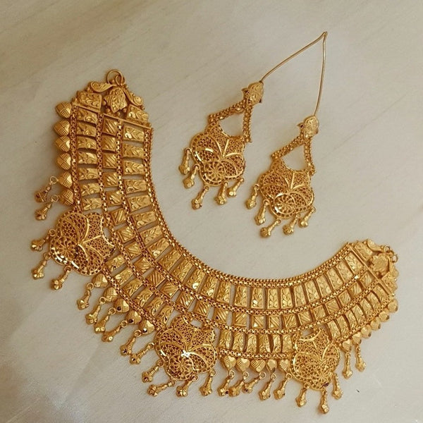 Ornate Gold Polished Necklace