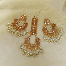 Gold Tone Bridal Bindia Earrings