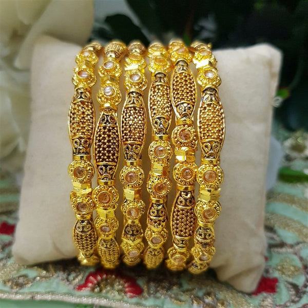 Gilded Secret Gold Color Bangles