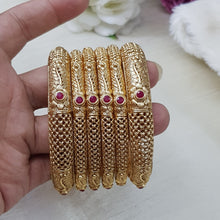 StatelyMatte Golden Rajwadi Bangles