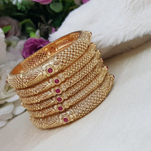 StatelyMatte Golden Rajwadi Bangles