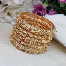 StatelyMatte Golden Rajwadi Bangles