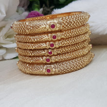 StatelyMatte Golden Rajwadi Bangles