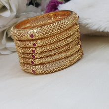 StatelyMatte Golden Rajwadi Bangles