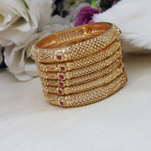 StatelyMatte Golden Rajwadi Bangles