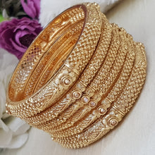 GrandeurMatte Golden Rajwadi Bangles