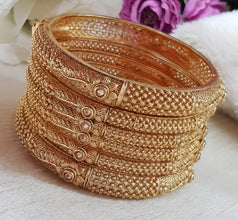 GrandeurMatte Golden Rajwadi Bangles