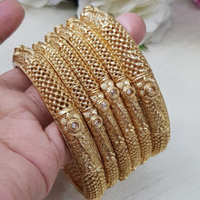 GrandeurMatte Golden Rajwadi Bangles