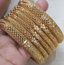 GrandeurMatte Golden Rajwadi Bangles