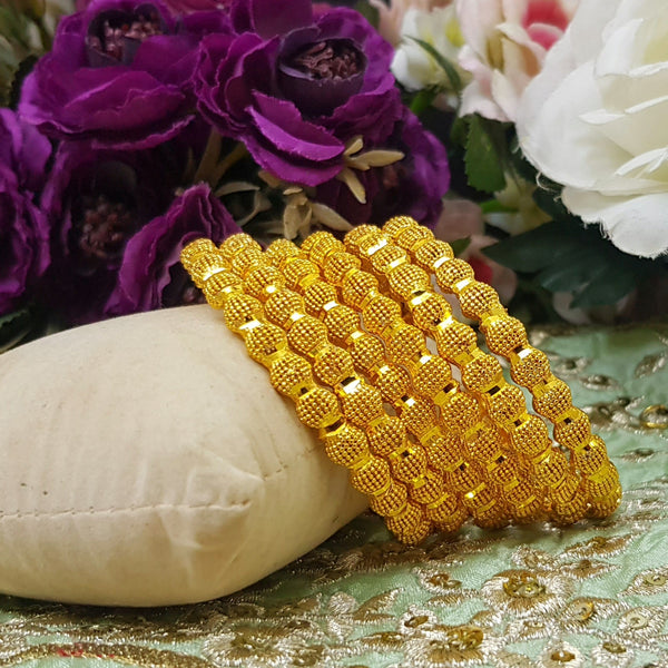 Gleaming Glimpse Gold Look Bangles