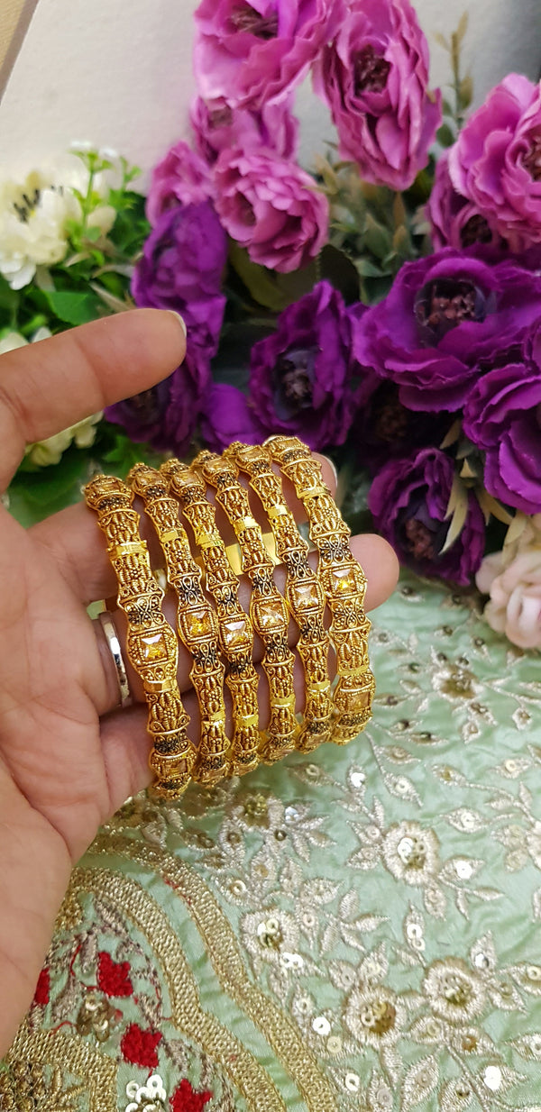 Golden Entry Bright Polish Bangles