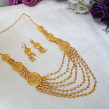 Glittering Gold Plated Mala Necklace