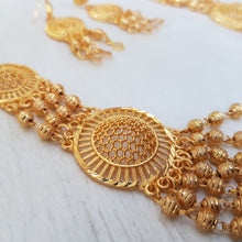 Glittering Gold Plated Mala Necklace