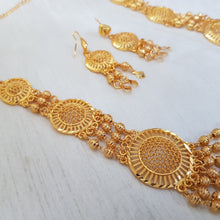 Glittering Gold Plated Mala Necklace