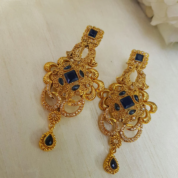 Gold Shiny Zarconic Earrings