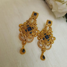 Gold Shiny Zarconic Earrings