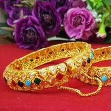 Golden Blossom One Karat Bangles