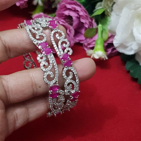 Sparkling Opulence One Karat Bangles