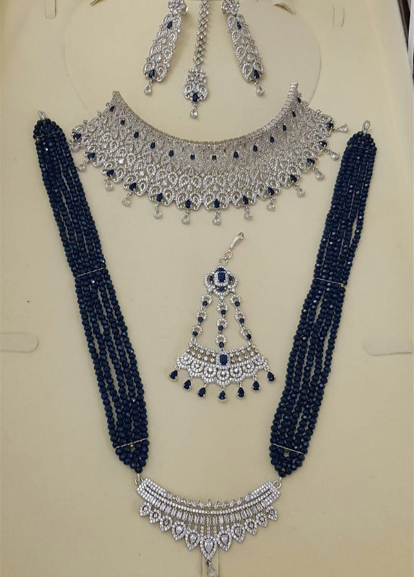 Modern Stone Bridal Necklace Set