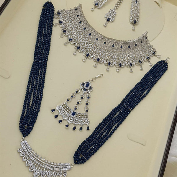 Modern Stone Bridal Necklace Set