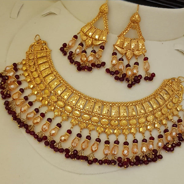 Radiant Gold Adorned Necklace