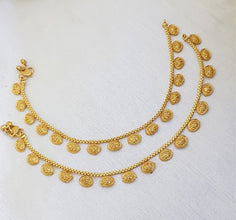 Delicate Golden Payal for Girls