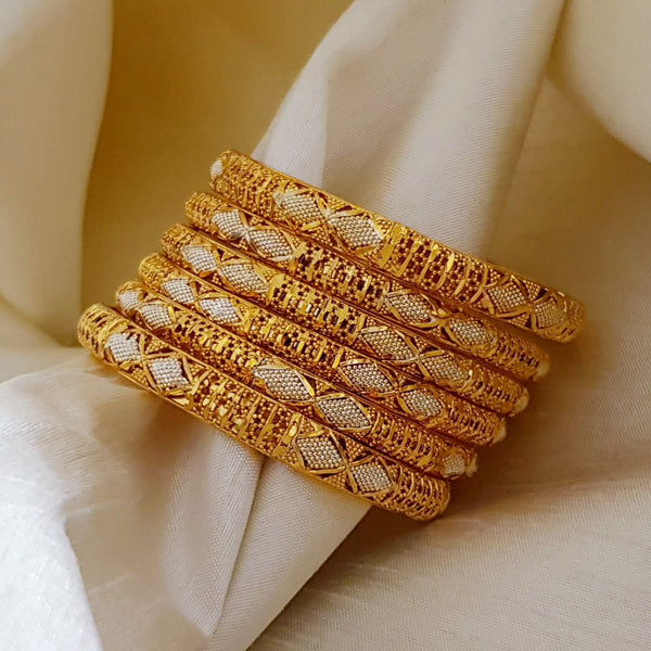 Noble Radiance Gold Polished Bangles