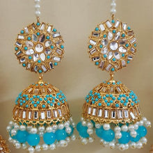 Light Blue Traditional Jhumkay Earrings 