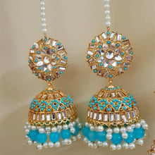 Light Blue Traditional Jhumkay Earrings 