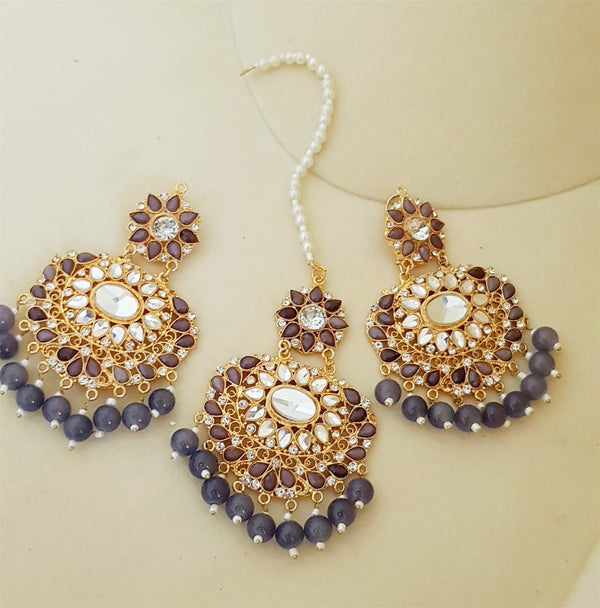 Old Lavender Stunning Bindia Earrings 