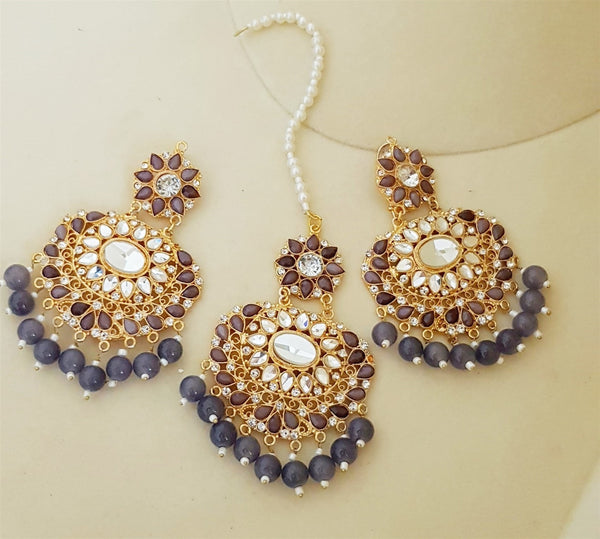 Old Lavender Stunning Bindia Earrings 