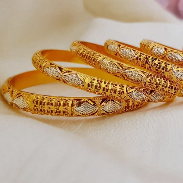 Noble Radiance Gold Polished Bangles