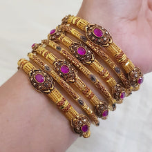 Gilded Sunburst Lacker Bangles