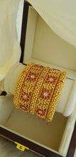 SupremeMatte Gold Plated Rajwari Bangles