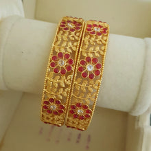 SupremeMatte Gold Plated Rajwari Bangles