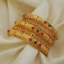 EnigmaMatte Gold Rajwadi Bangles